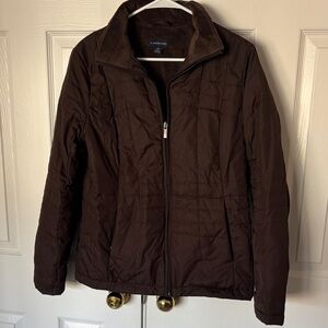 Lands' End Dark Brown Quilted Jacket